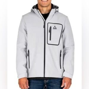 NWT Gerry Men’s Softshell Water & Wind Resistant Adjustable Hood & Cuffs Gray L